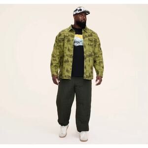 Men's Big & Tall Mid-Rise‎ Slim Fit Quilted Joggers - Woolrich Olive Size 2XLT